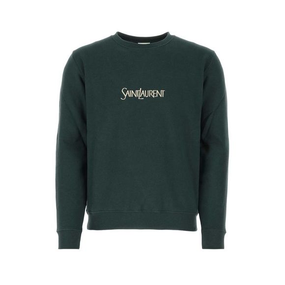 SAINT LAURENT Other - SAINT LAURENT Bottle Green Cotton Sweatshirt